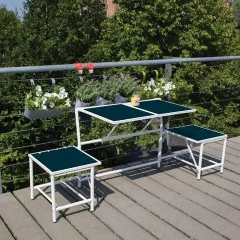 Fotografia Esschert Design Magiczna ławka ogrodowa, niebieska, Dizzy67 z kategorii Meble ogrodowe