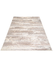Beżowy prostokątny dywan nowoczesny we wzorki - Uwis 4X w sklepie Edinos.pl