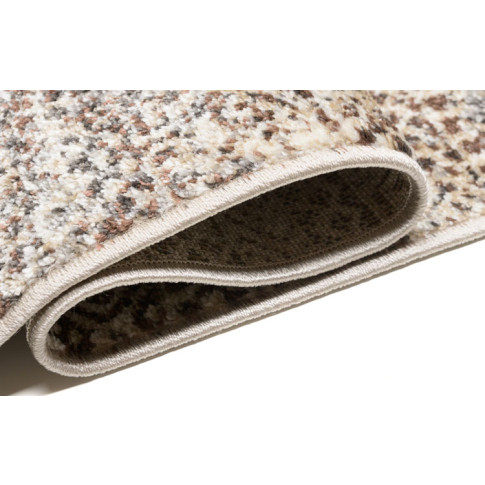 Prostokątny beżowy dywan we wzorki Uwis 4X