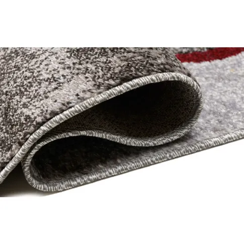 Szaro czerwony dywan nowoczesny do salonu Uwis 10X