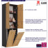 Infografika szafki łazienkowej z koszami na pranie antracyt artisan Malmo 4X