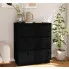 Wizualizacja czarnego zestawu 2 komód Ewis 4X