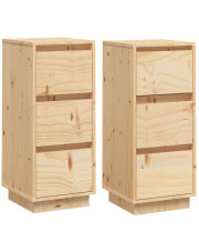 Zestaw 2 drewnianych komód z szufladami - Ewis 4X w sklepie Edinos.pl