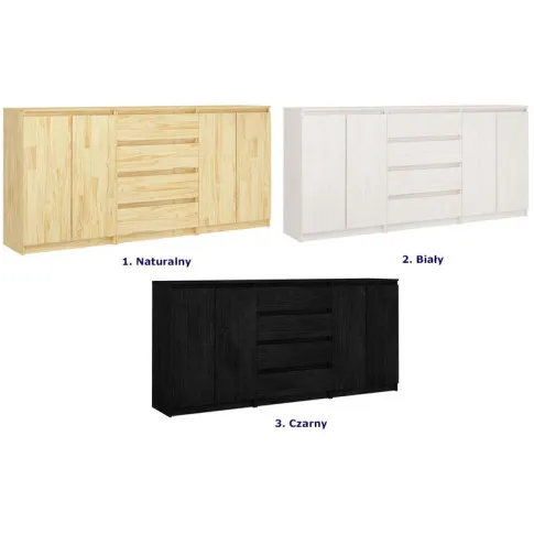 |Kolory kompletu drewnianych szafek Ivon