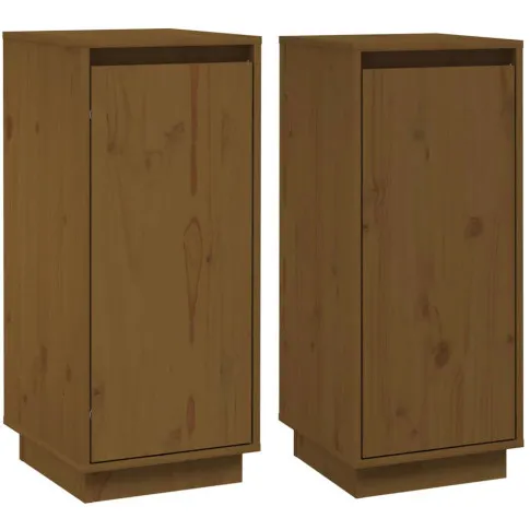 Zestaw 3 drewnianych szafek miodowy brąz Awis 4X