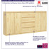 Infografika komplet 3 drewnianych sosnowych szafek z litego drewna Ivon