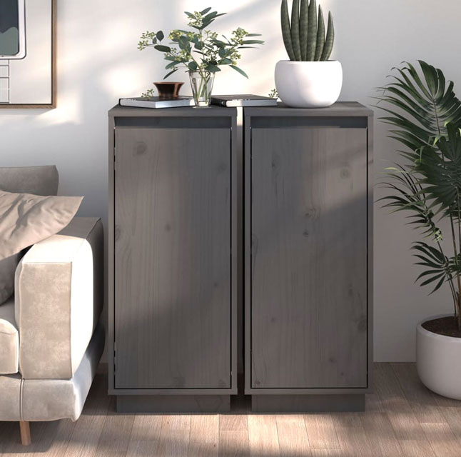 Wnętrze z wykorzystaniem zestawu 2 szarych szafek Peso 4X