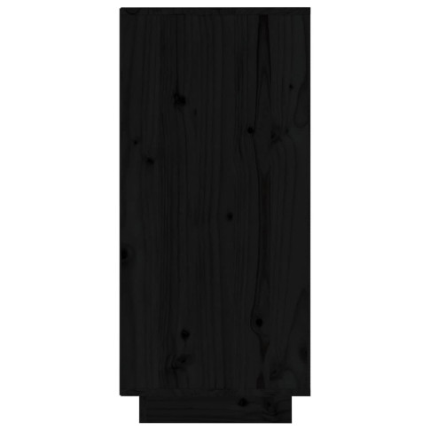 Czarna drewniana szafka czterodrzwiowa Gravos