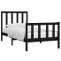 Czarne drewniane łóżko 90x200 cm - Ingmar 3X