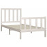 Białe drewniane łóżko 90x200 Ingmar 3X