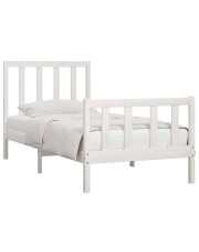 Białe drewniane łóżko 90x200 cm - Ingmar 3X w sklepie Edinos.pl