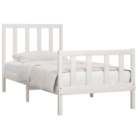 Sosnowe białe łóżko 90x200 Ingmar 3X