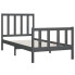 Szare drewniane łóżko 90x200 Ingmar 3X