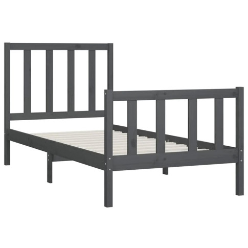 Szare drewniane łóżko 90x200 Ingmar 3X