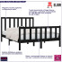 Drewniane łóżko w kolorze czarnym 120x200 Ingmar 4X