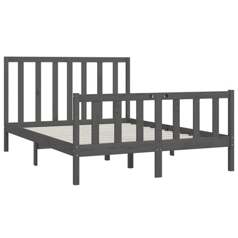 Szare drewniane łóżko 120x200 Ingmar 4X