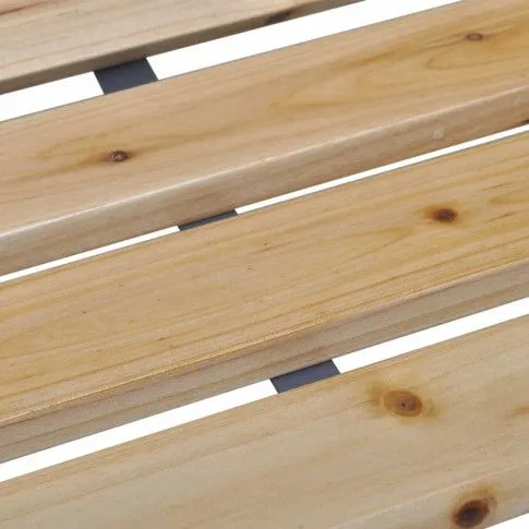 Szczegółowe zdjęcie nr 5 produktu Drewniana ławka ogrodowa Gasper - brązowa