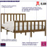 Drewniane łóżko w kolorze miodowy brąz 120x200 Ingmar 4X