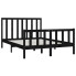 Czarne drewniane łóżko 140x200 Ingmar 5X