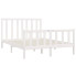 Białe drewniane łóżko 140x200 Ingmar 5X