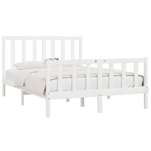 Sosnowe białe łóżko 140x200 Ingmar 5X