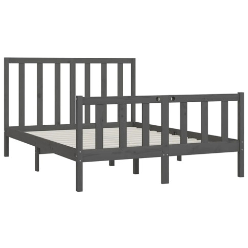 Szare drewniane łóżko 140x200 Ingmar 5X