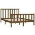Brązowe drewniane łóżko 140x200 Ingmar 5X