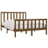 Dwuosobowe drewniane łóżko brązowe140x200 cm - Ingmar 5X