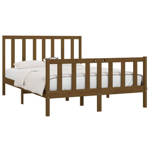 Sosnowe łóżko miodowy brąz 140x200 Ingmar 5X