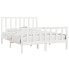 Białe łóżko z litego drewna 160x200 cm - Ingmar 6X