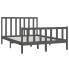 Szare drewniane łóżko 160x200 Ingmar 6X
