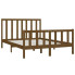 Brązowe drewniane łóżko 160x200 Ingmar 6X
