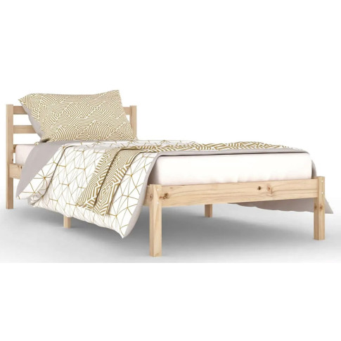 Drewniane naturalne łóżko 90x200 Lenar 3X