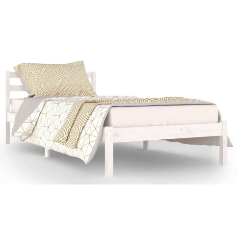 Drewniane białe łóżko 90x200 Lenar 3X