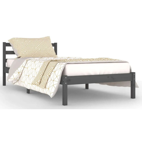 Drewniane szare łóżko 90x200 Lenar 3X
