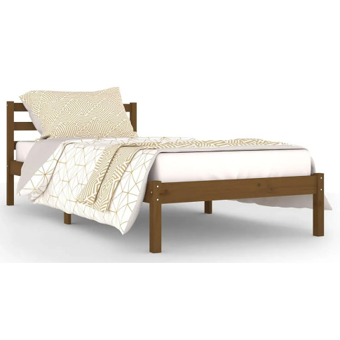 Drewniane brązowe łóżko 90x200 Lenar 3X