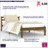 Drewniane łóżko w kolorze miodowy brąz 90x200 Lenar 3X