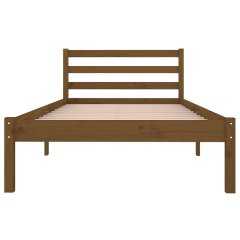 Łóżko drewniane brązowe 90x200 Lenar 3X