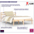 Drewniane łóżko w kolorze naturalnym 120x200 Lenar 4X