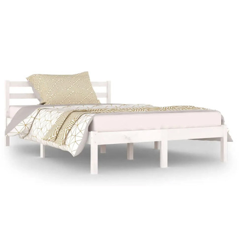 Drewniane białe łóżko 120x200 Lenar 4X