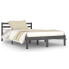Szare łóżko z litego drewna 120x200 cm - Lenar 4X