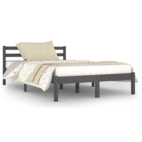 Drewniane szare łóżko 120x200 Lenar 4X
