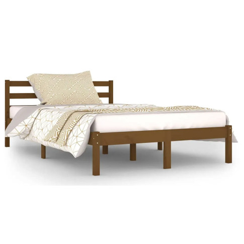 Drewniane brązowe łóżko 120x200 Lenar 4X