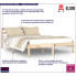 Drewniane łóżko w kolorze naturalnym 140x200 Lenar 5X