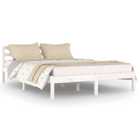 Drewniane białe łóżko 140x200 Lenar 5X
