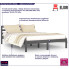 Drewniane łóżko w kolorze szarym 140x200 Lenar 5X