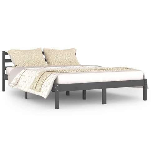 Drewniane szare łóżko 140x200 Lenar 5X