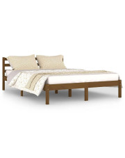 Sosnowe łóżko w kolorze miodowy brąz 140x200 cm - Lenar 5X w sklepie Edinos.pl
