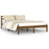 Drewniane łóżko miodowy brąz 140x200 Lenar 5X