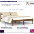 Drewniane łóżko w kolorze miodowy brąz 140x200 Lenar 5X